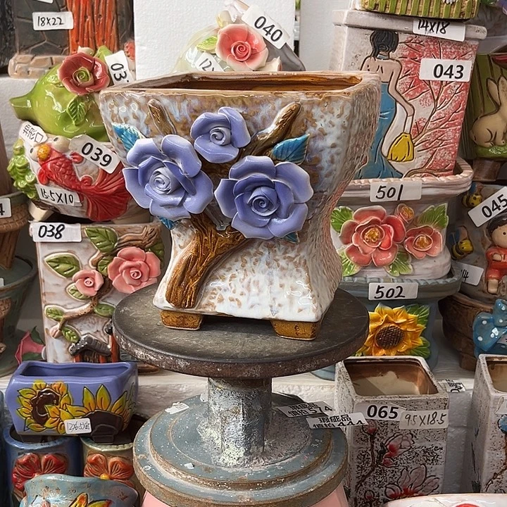 粗陶材质多肉花盆