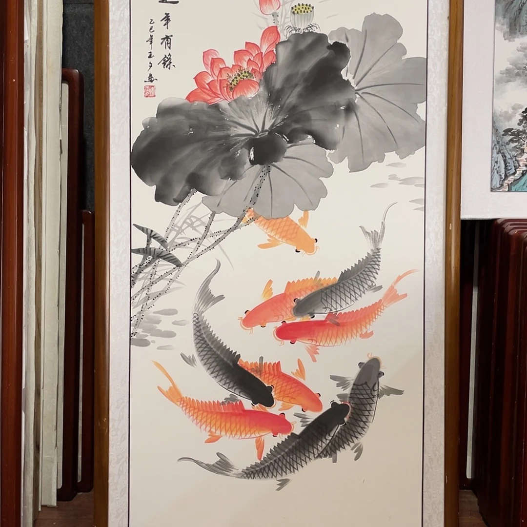 国画带框尺寸63*123厘米