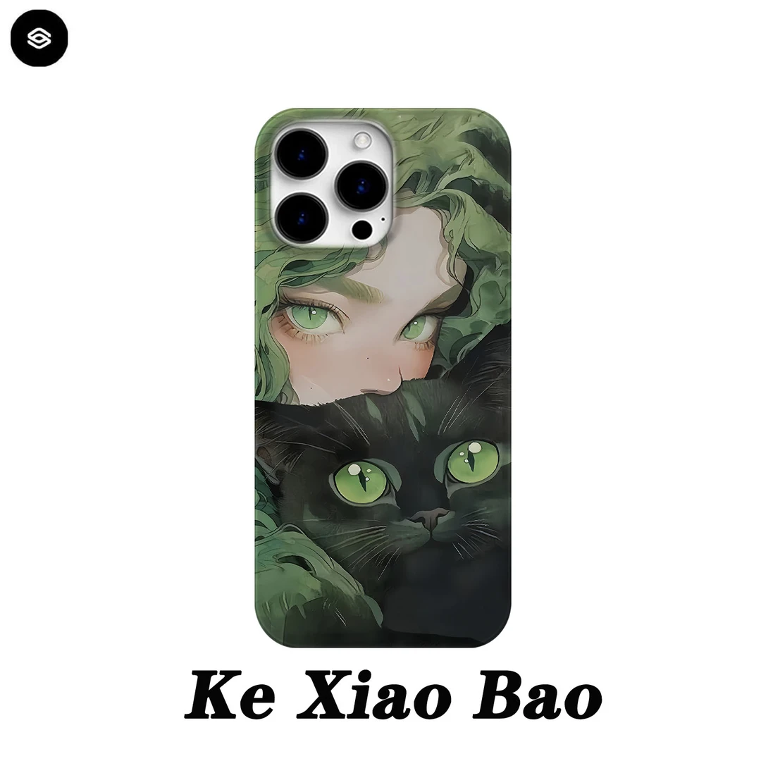 猫咪少女适用苹果16promax手机壳15pro个性14趣味13p创意12pro/11