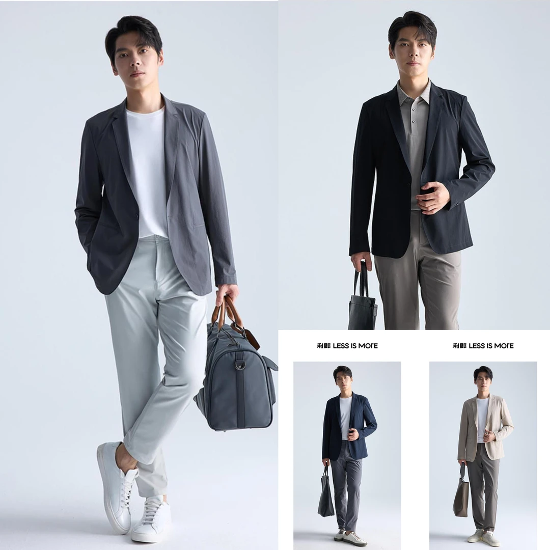 利郎【弹力休闲单西】男士夏商务简约皮肤衣轻薄空调服外套A5XKF33