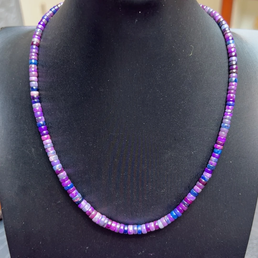 苏纪石（舒俱来）银S925镶嵌项链