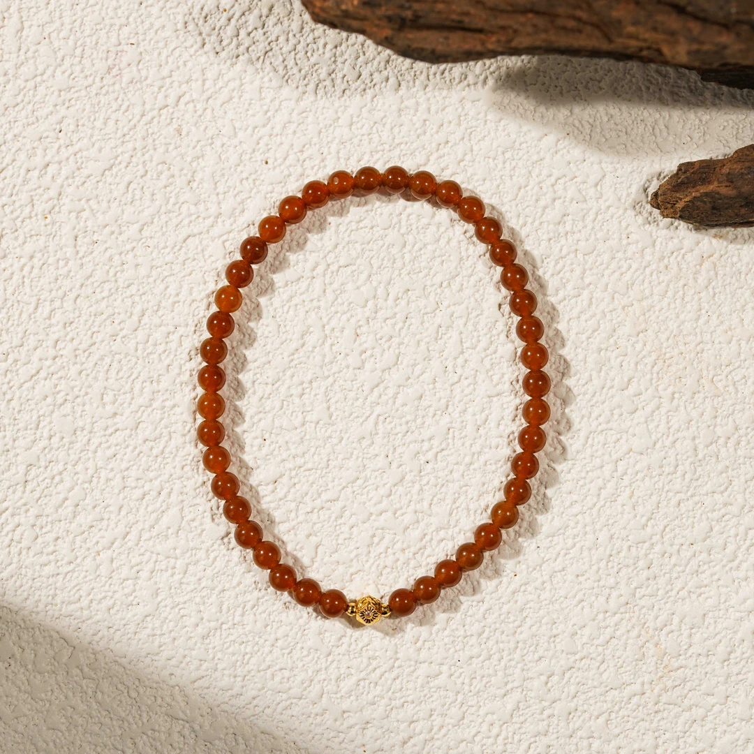 【聚才纳福】糖料圆珠手串（天然珠宝多样性发其一）