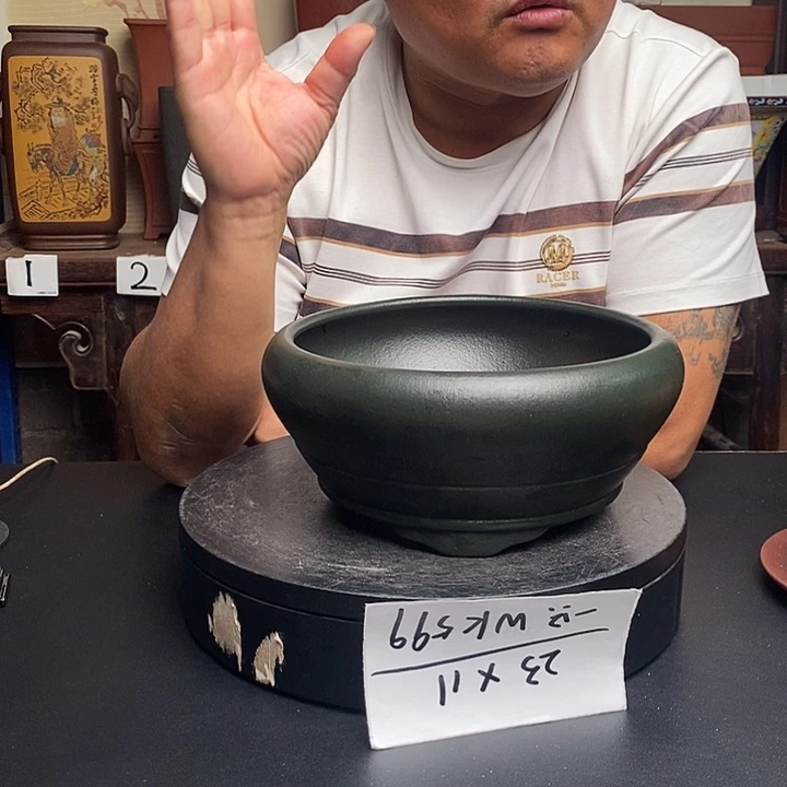 紫砂花盆货号一只WK599