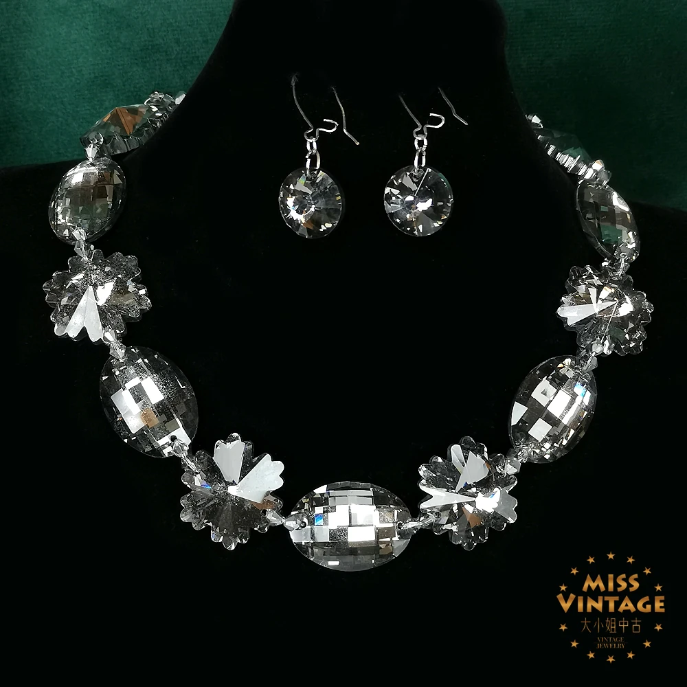 B&W暗黑花朵冰糖套装项链46+5cm[2502261-107]