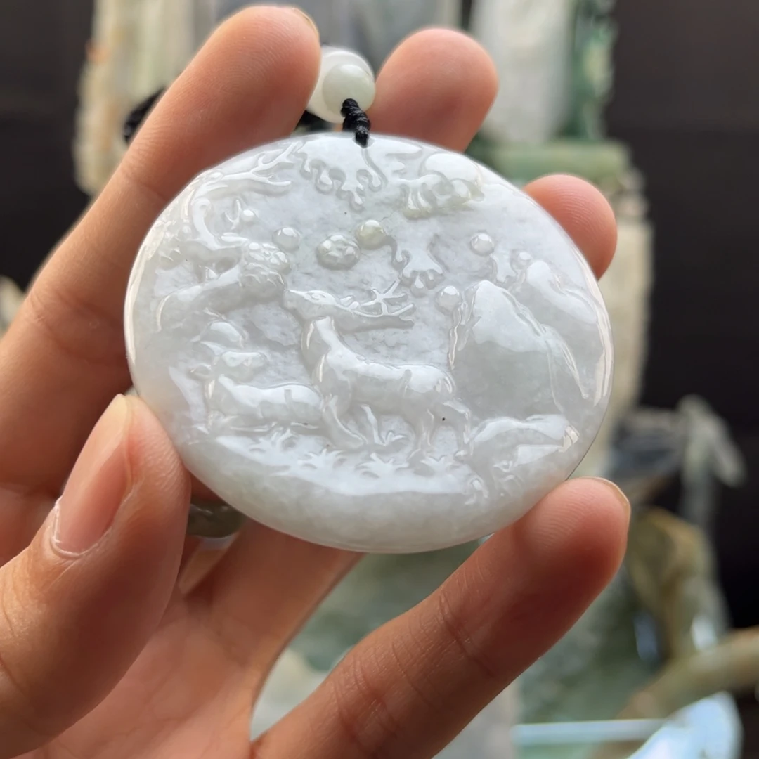 颈饰未镶嵌翡翠一鹿有你