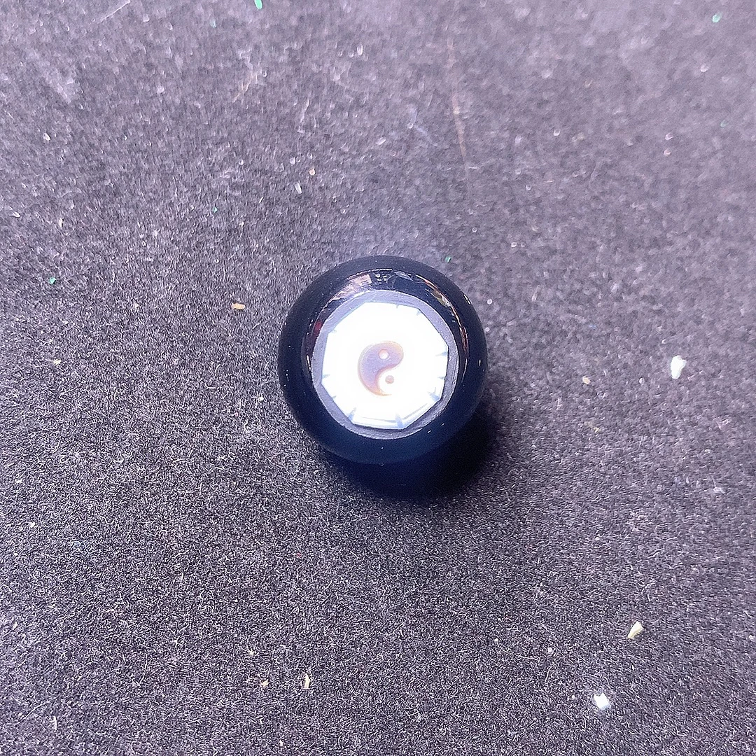 太极阴阳八卦珠，尺寸18.2mm