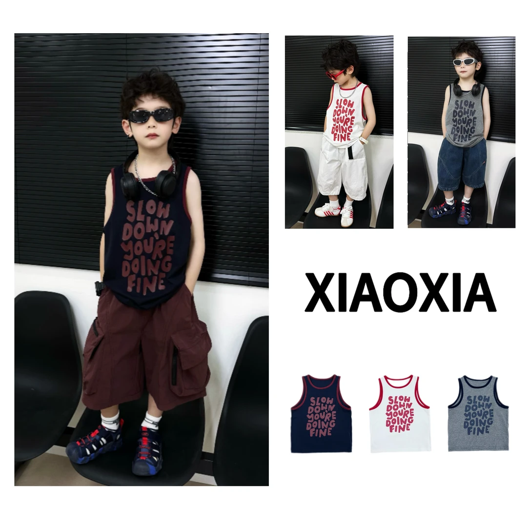 XXJ 2046 字由态【印号玩家】休闲字母薄款印花背心