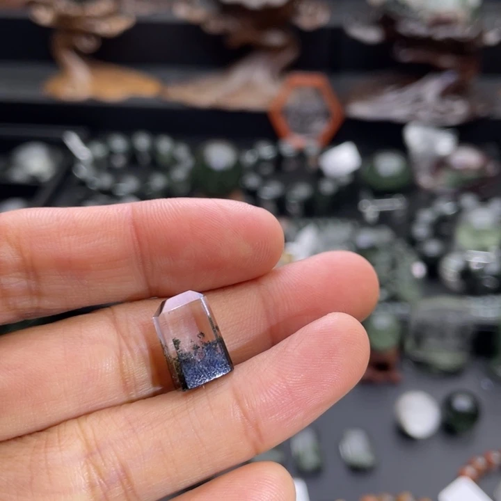 水晶颈饰未镶嵌绿幽灵柱子定制