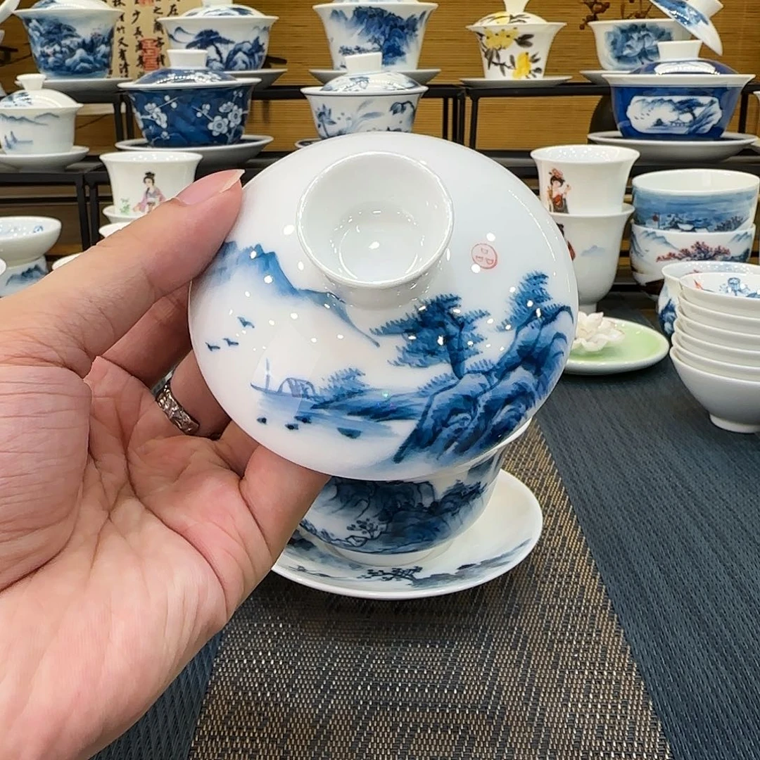 吴氏品雅枫桥夜泊盖子两个装