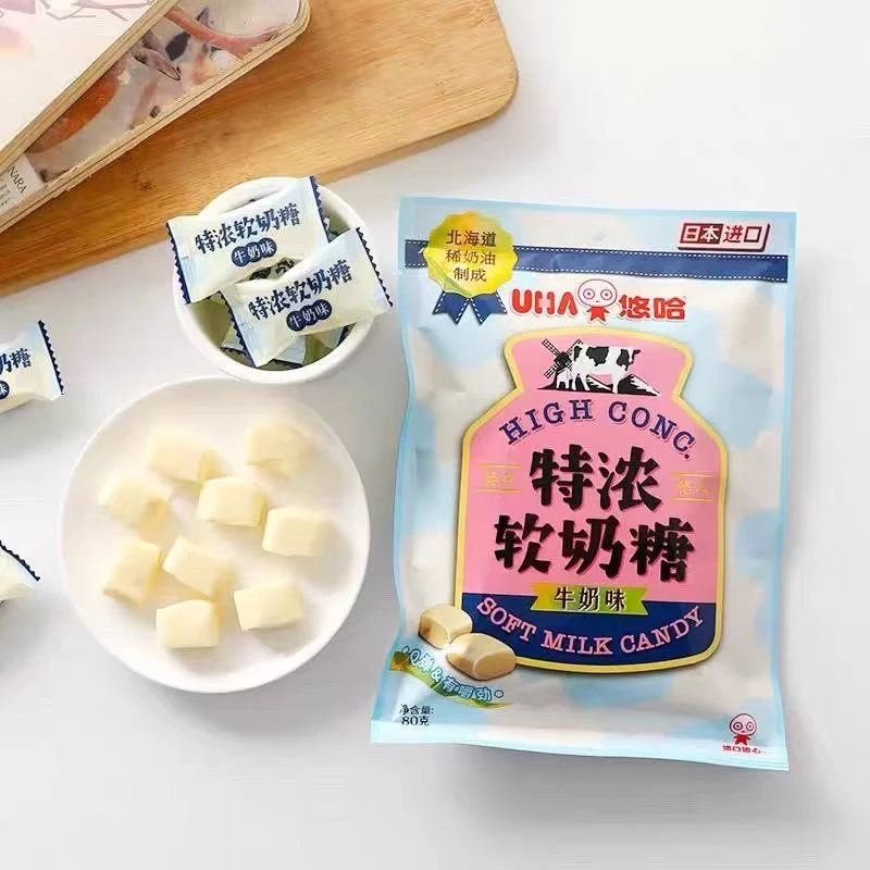 日本进口UHA悠哈特浓软奶糖牛奶味320g奶糖