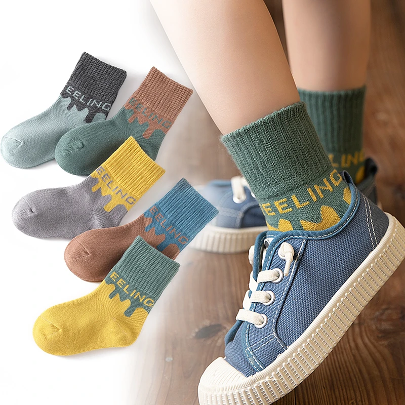 【FEEL】儿童袜子秋冬中筒袜子男童女童秋季宝宝春秋童袜3-6岁