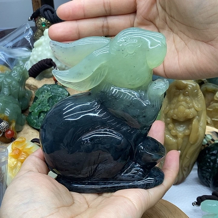 岫玉未镶嵌手把件