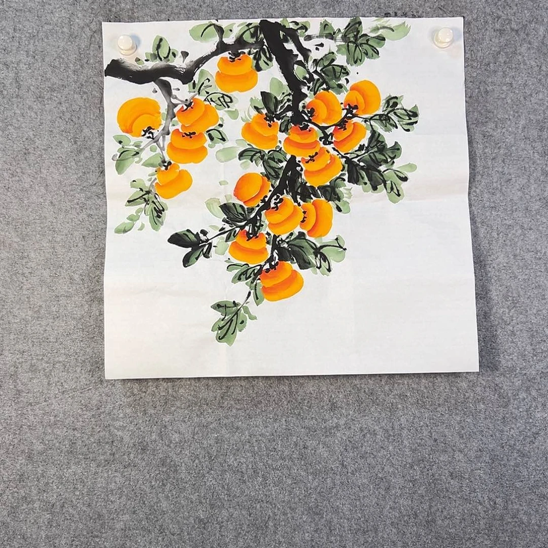 国画125 花鸟和蝴蝶都在等待它飞