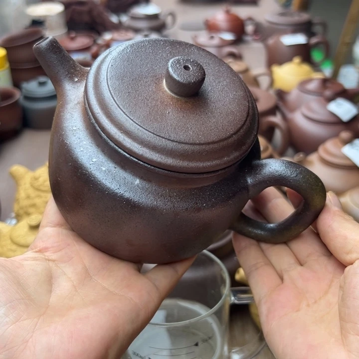 茶壶紫砂紫泥半手420