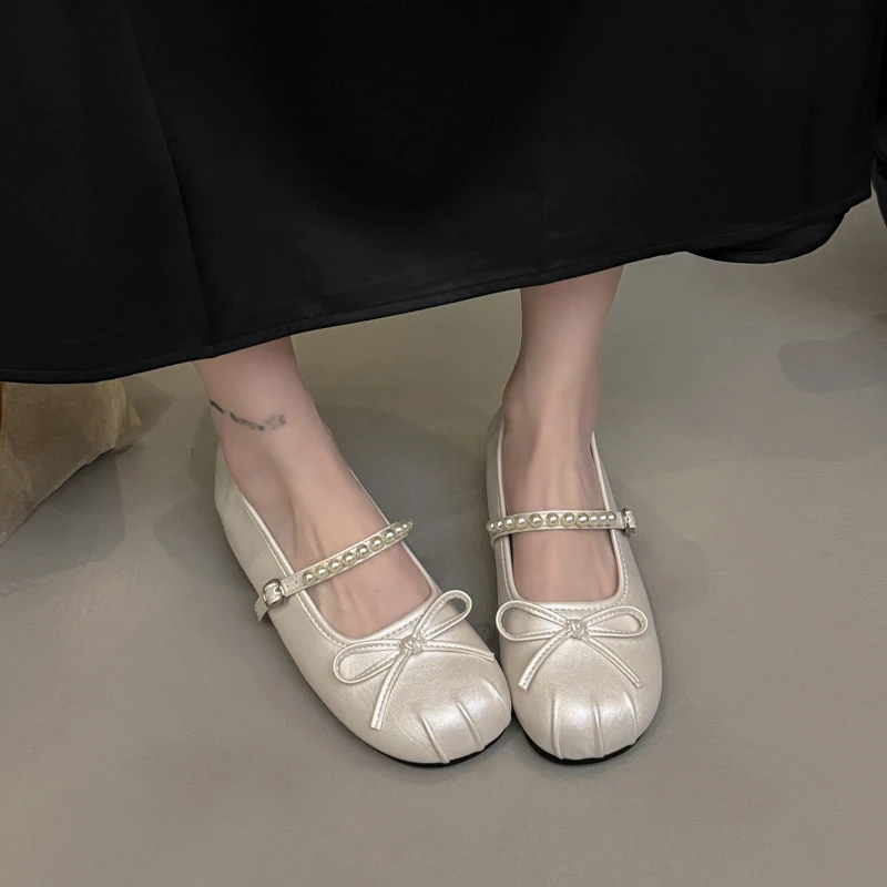 OJRZ法式晚风玛丽珍鞋2025夏季新款时尚百搭圆头配裙子平底单鞋女