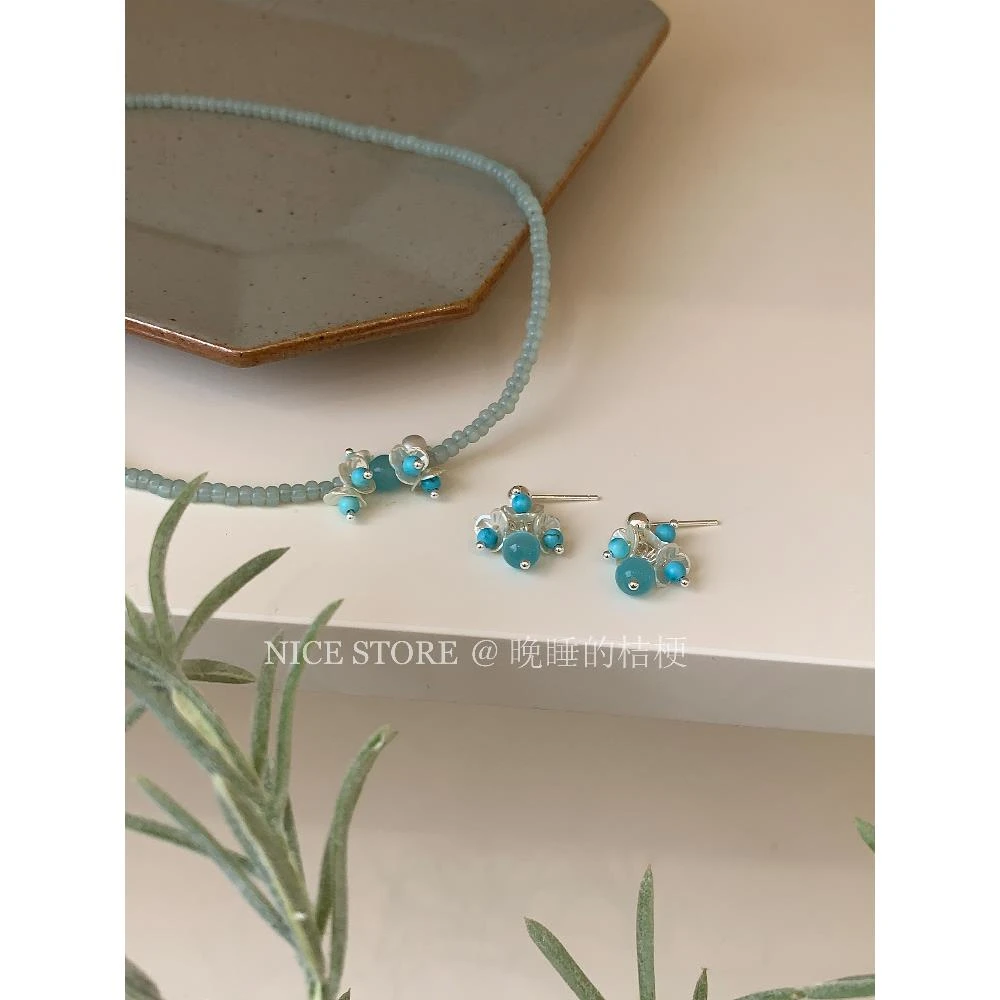 合金项链 晚睡的桔梗 文艺甜美铃兰花朵项链小清新精致百搭锁骨链