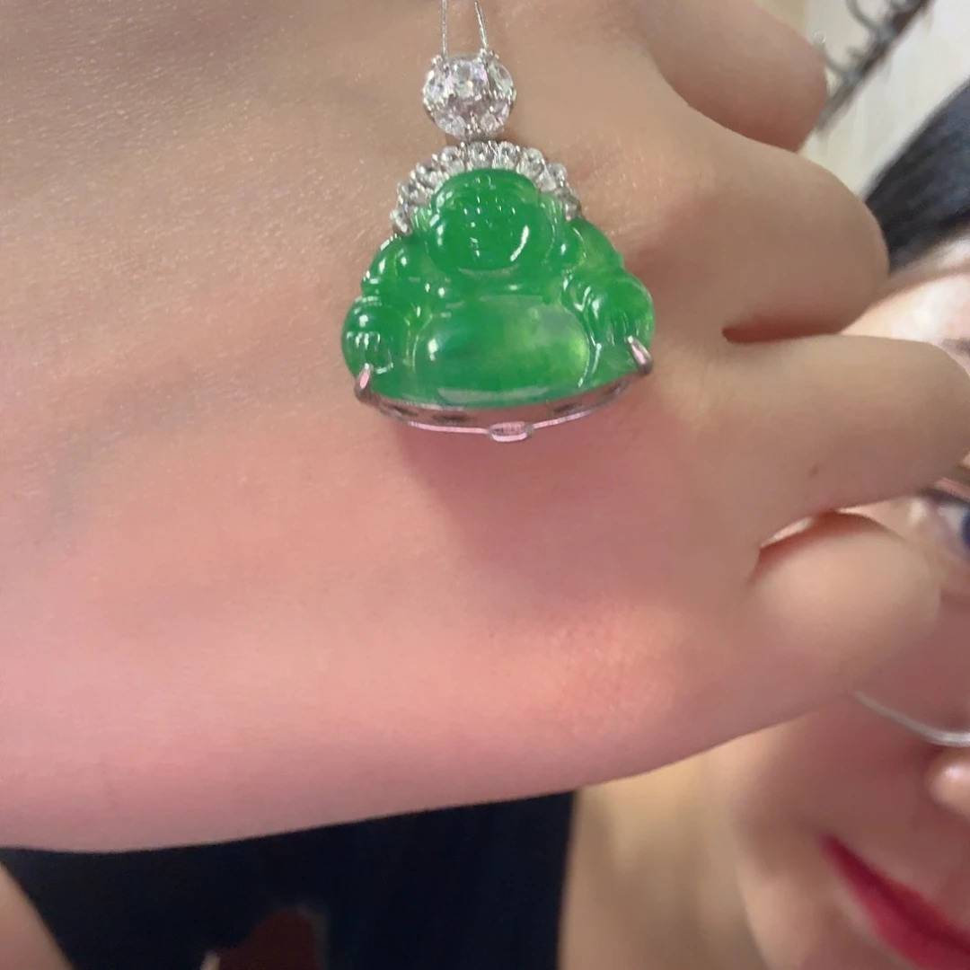 翡翠银S925镶嵌吊坠(不含链)吊坠