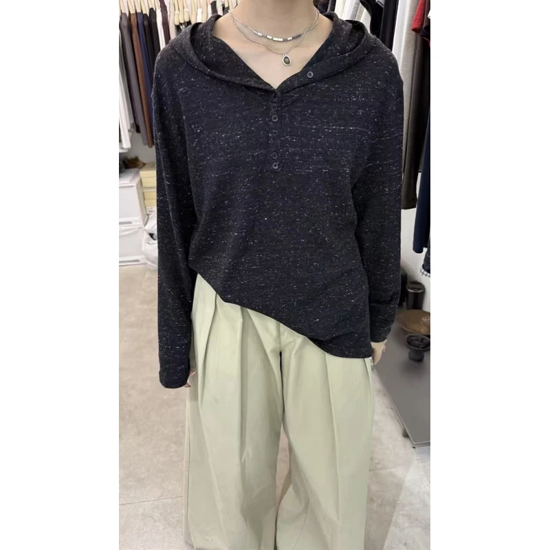 9278-3412 宽松型连帽毛针织衫帽衫