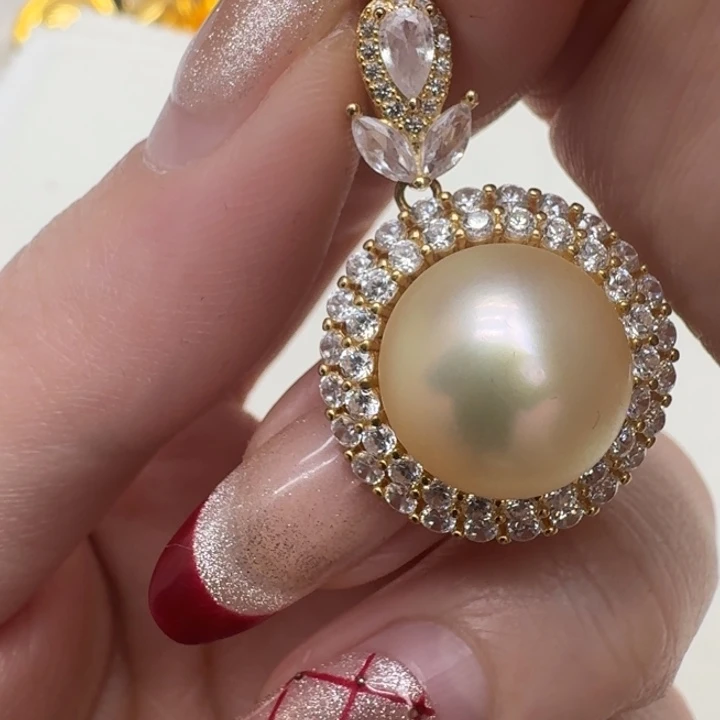 海水珍珠颈饰银S925镶嵌