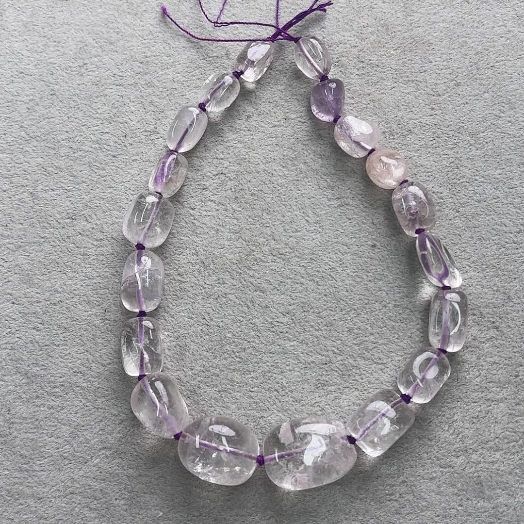 玛瑙/玉髓未镶嵌珠宝半成品白水晶塔链一条长33