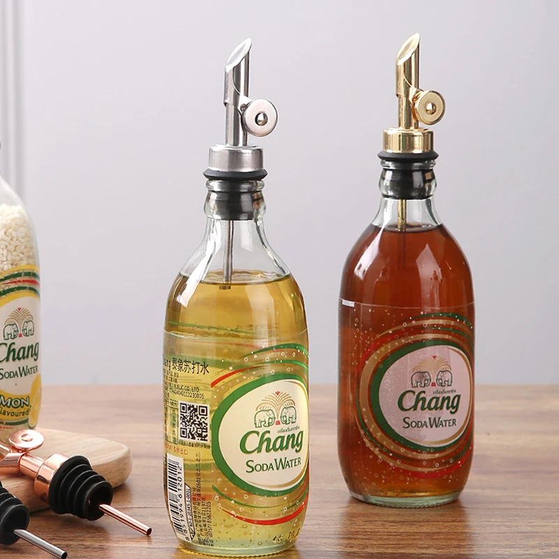 气泡水改造空瓶密封塞子304不锈钢苏打水酱油玻璃空瓶通用倒油嘴