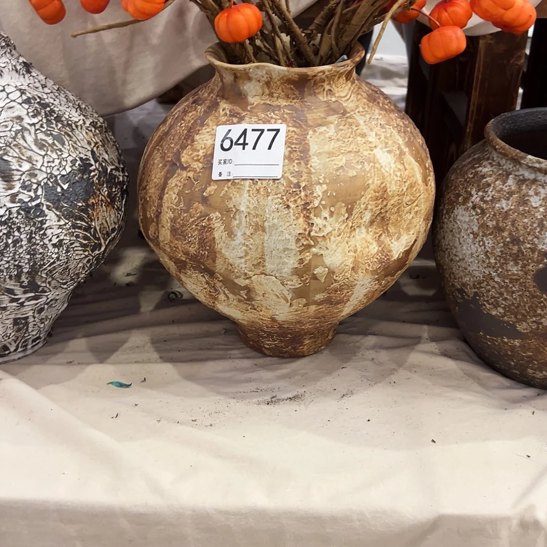 瓶6477高25-26口9-10陶瓷花瓶无孔
