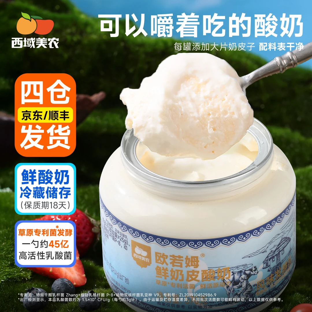 【西域美农】 欧若姆奶皮子老酸奶570g*2/1kg*2