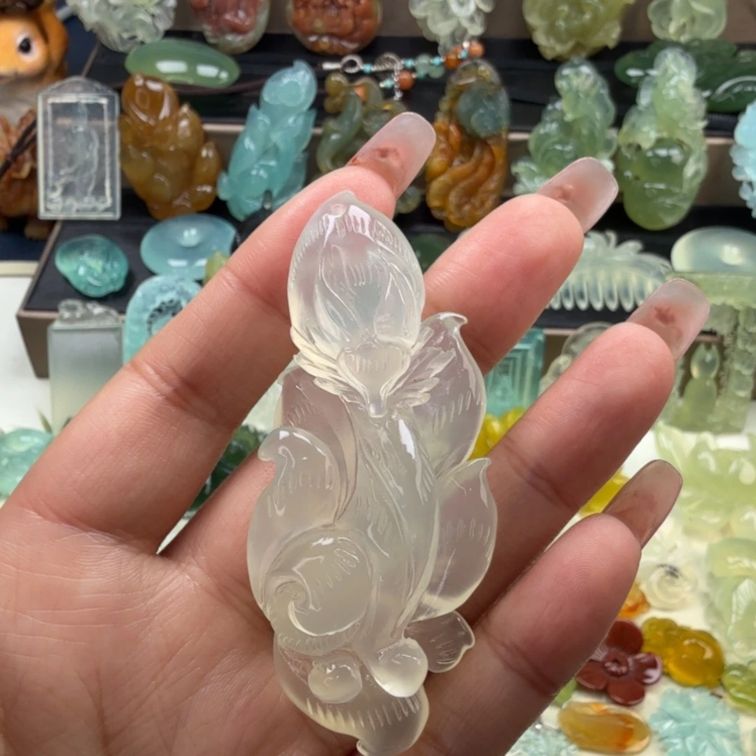 岫玉未镶嵌颈饰岫玉凤凰