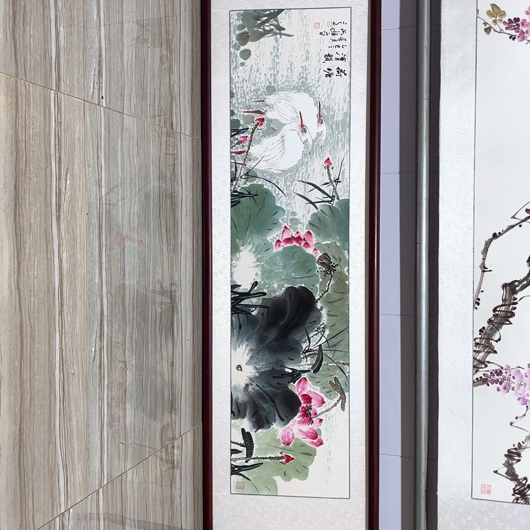 国画书画作品带框163×48