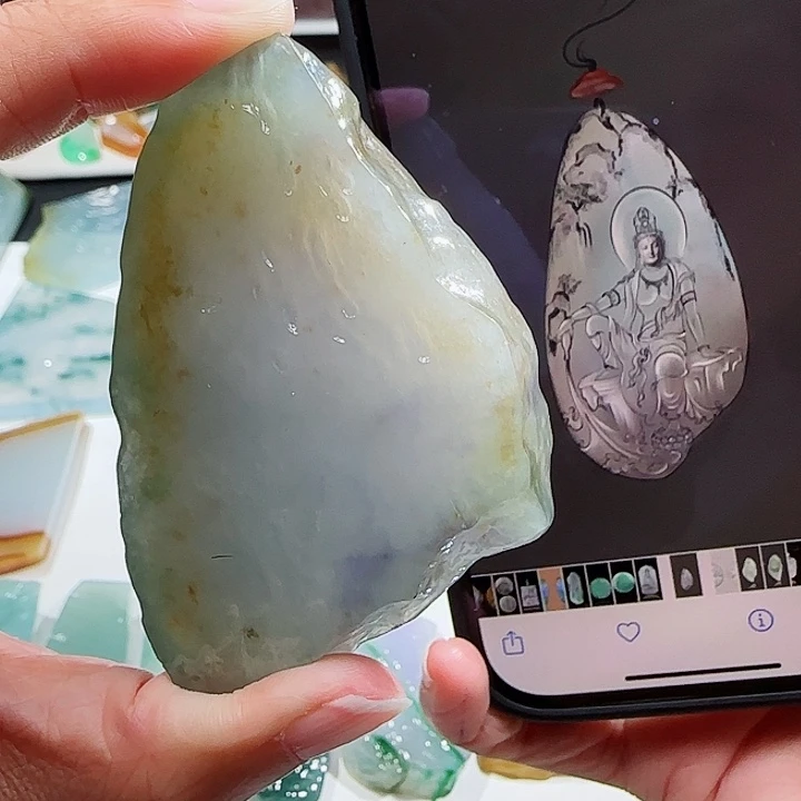 定制翡翠未镶嵌翡翠挂件