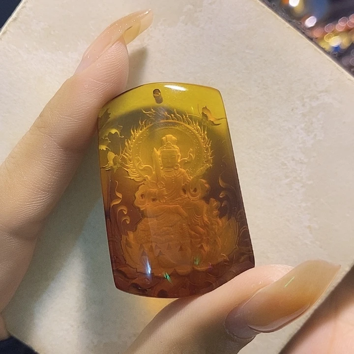 蓝珀未镶嵌珠宝奇石墨西哥红蓝文殊