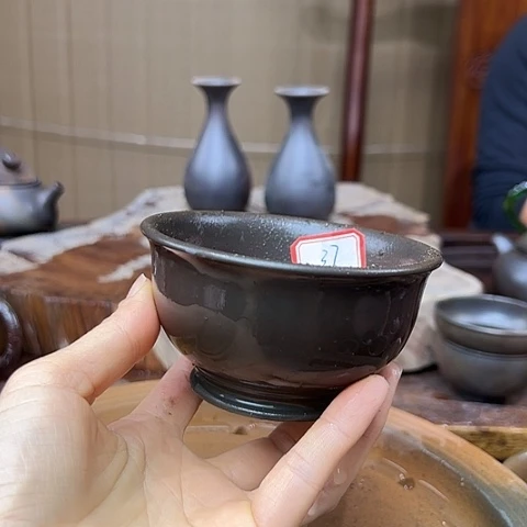 戬谷龙窑坭兴陶柴烧杯37