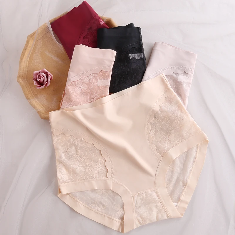 夏薄款性感蕾丝无痕裸感内裤女2025新款7a抗菌棉档高腰三角裤256