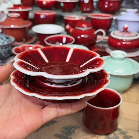 景德镇陶瓷红马坊杯垫