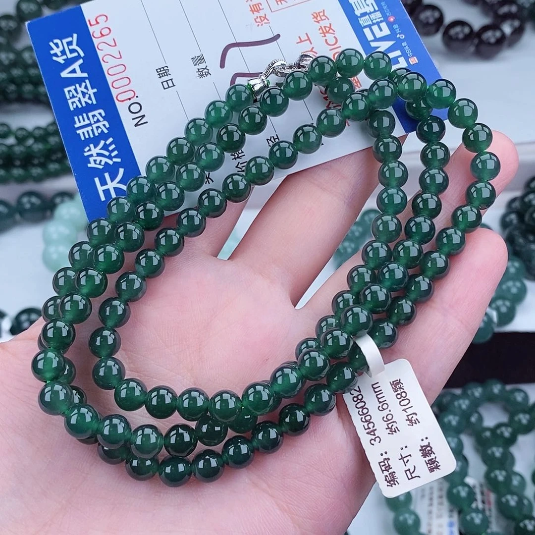 翡翠未镶嵌毛衣链L*u