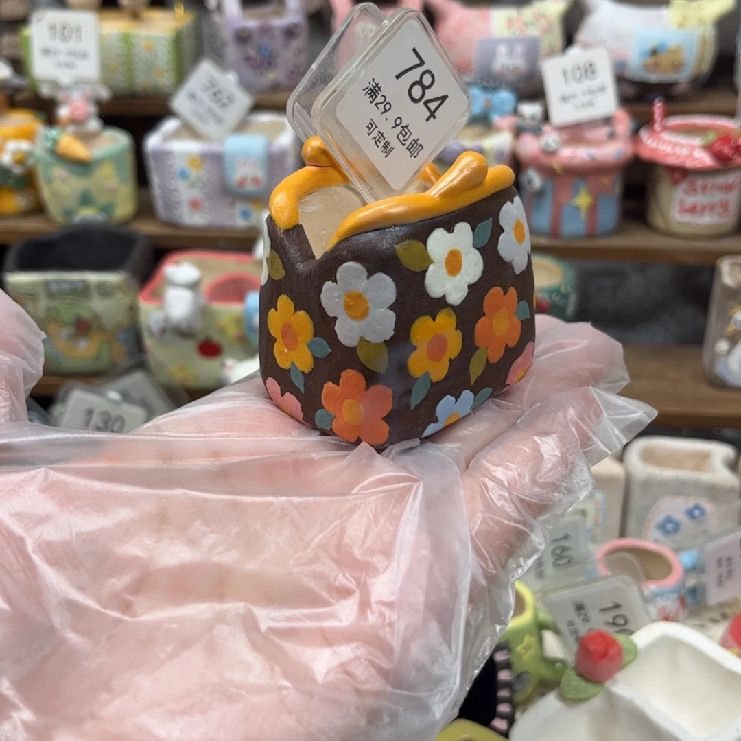 794花朵宝宝手绘花盆