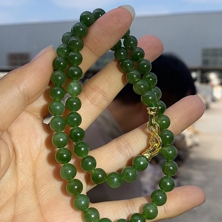 未镶嵌手链和田玉碧玉项链卡8