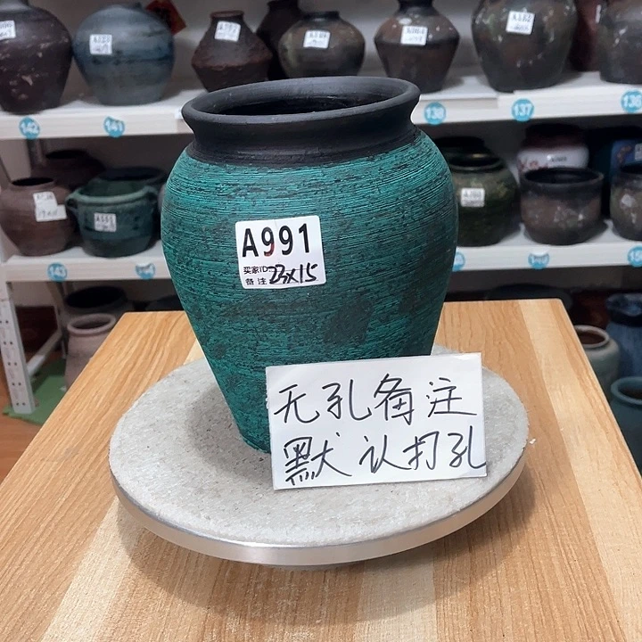 红陶手工制作工艺花盆