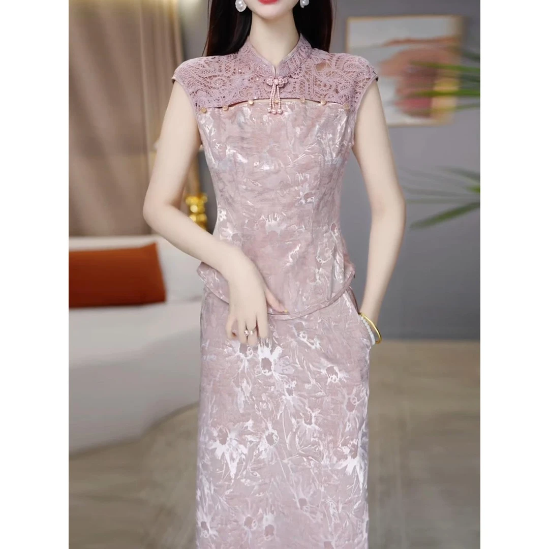 新中式国风改良旗袍连衣裙2025新款女夏高端年轻日常送考两件套装