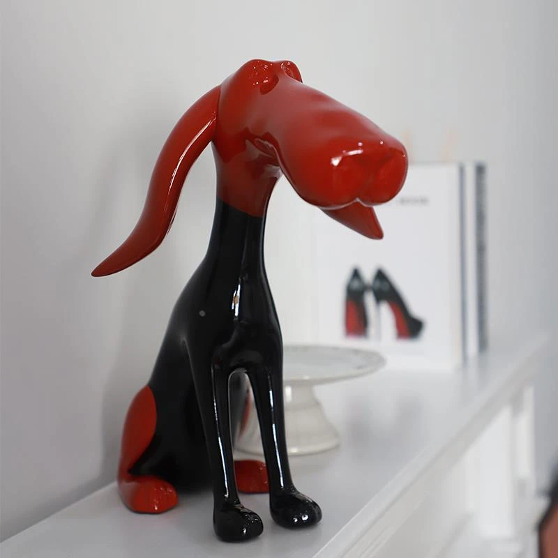 德国小狗摆件客厅入户玄关电视柜酒柜小众高级感儿童房轻奢高档装
