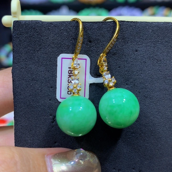 翡翠18K金镶嵌颈饰翡翠