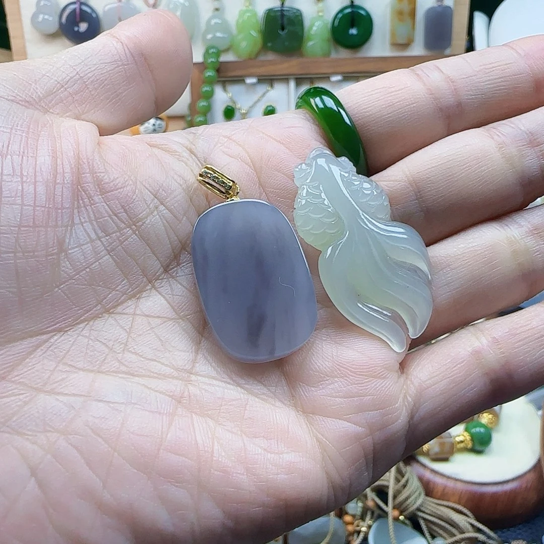 和田玉未镶嵌吊坠(不含链)