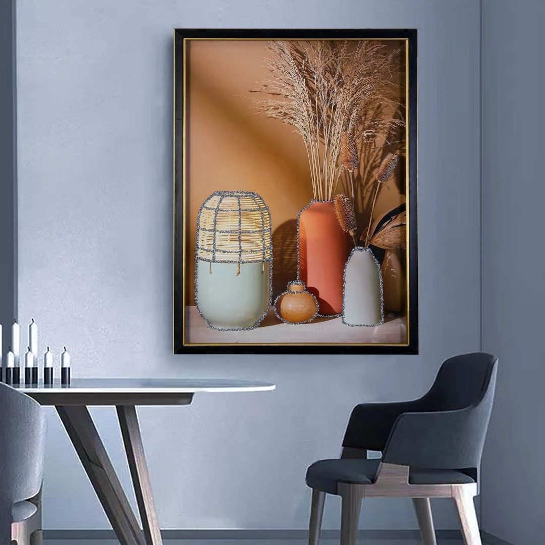 DF78麦穗五谷丰登装饰画现代简约饭厅餐厅挂画轻奢客厅墙面实物画