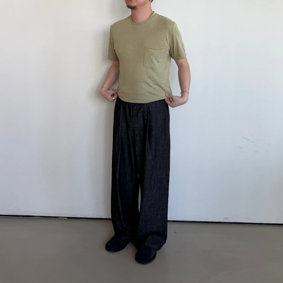 Anniehall26ss「麻棉肌理 透气 松弛」麻棉感水洗多色卷边领短袖