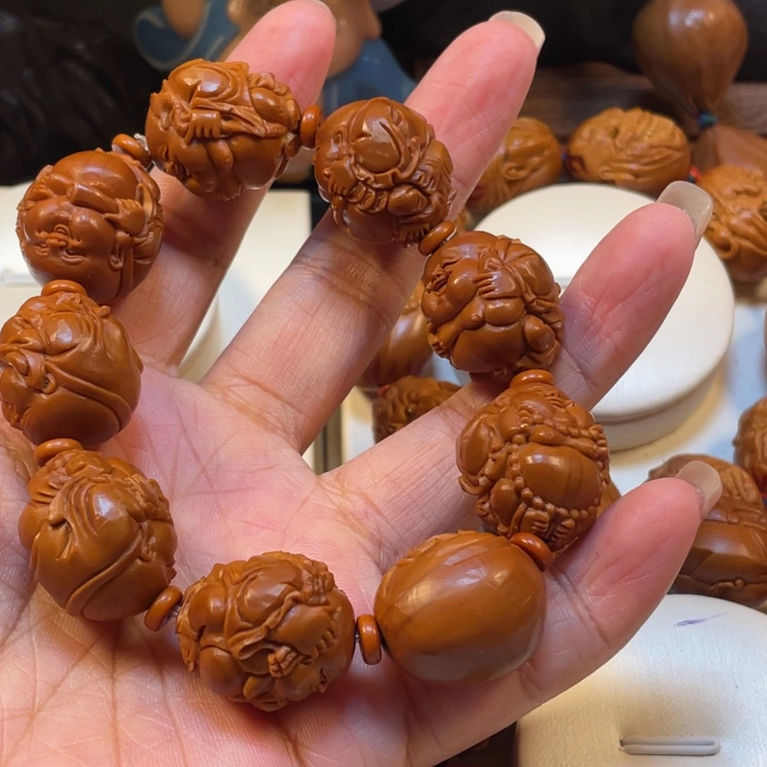 八小弥勒橄榄核手串