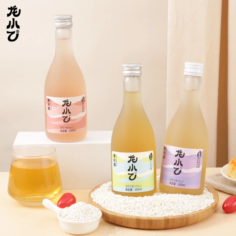 龙小乙≥6%vol鲜榨杨梅清米酒  零添加 纯手工发酵30天 4瓶装