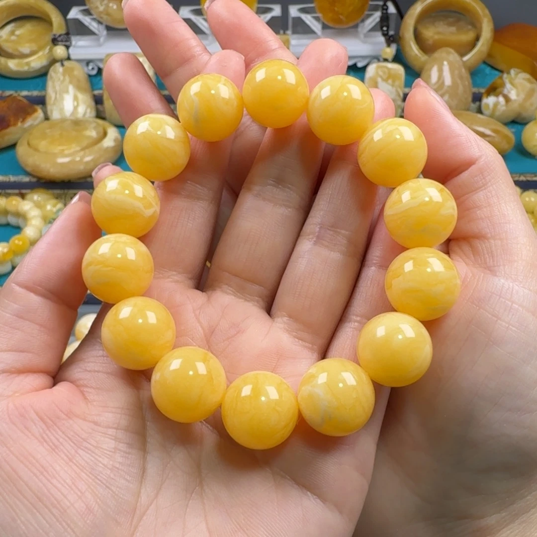 琥珀未镶嵌手链同料