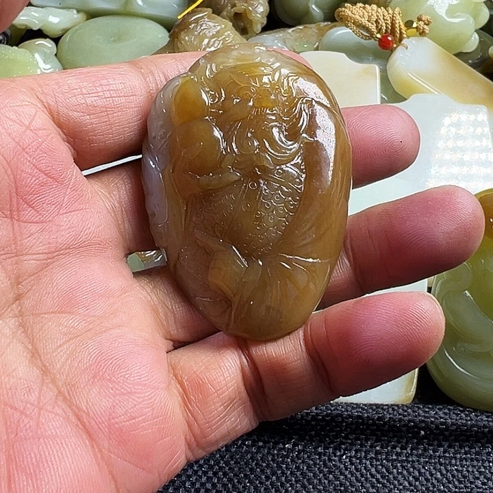 汉***侯和田玉未镶嵌吊坠(不含链)