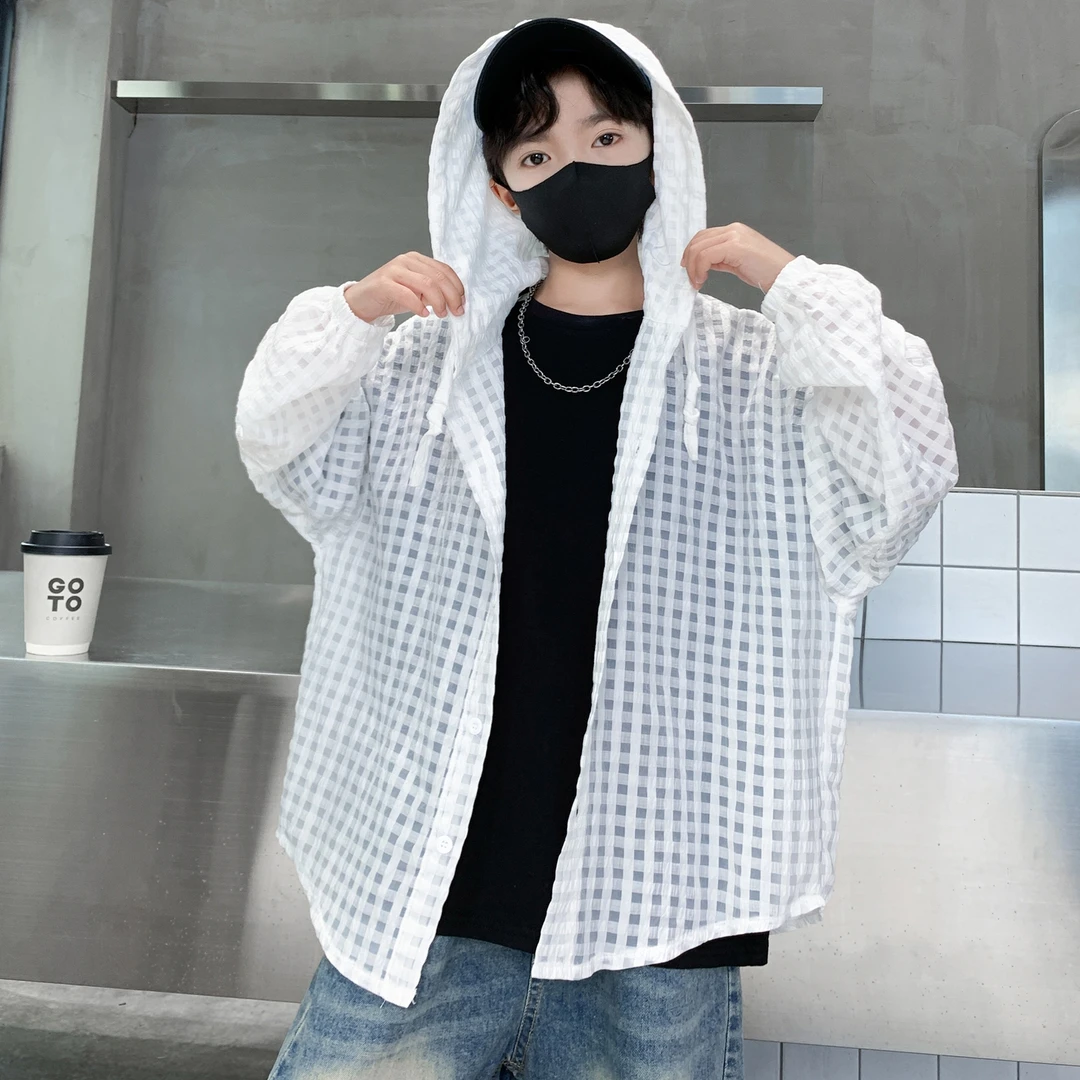 男童防晒衣夏季轻薄外套2025新款连帽儿童速干户外服洋气空调衫潮