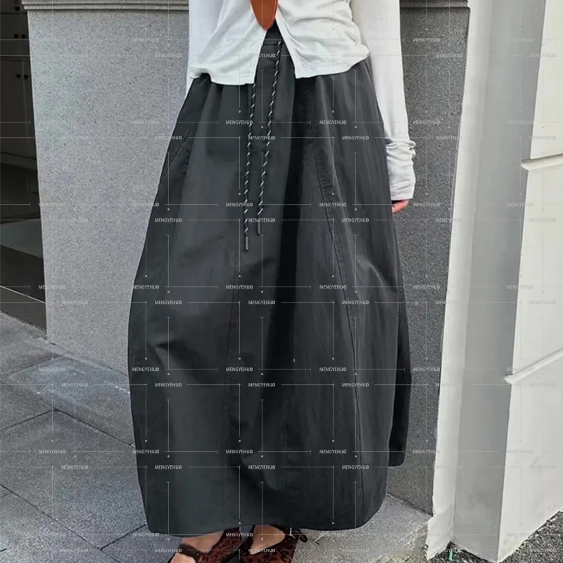 【裙装系列】 拼接简约南瓜裙  显瘦百搭时尚气质半身裙 soinku